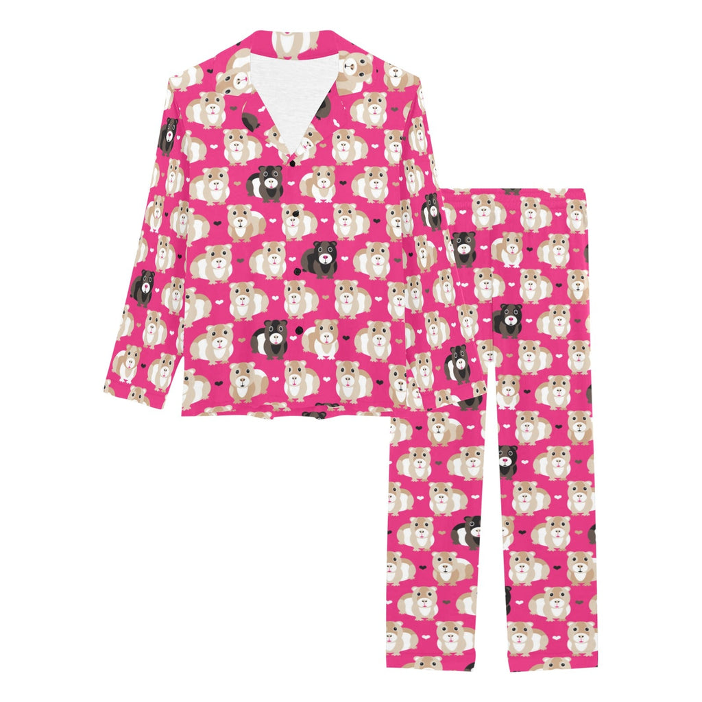 Guinea Pig Pattern Print Design 01 Women's Long Pajama Set