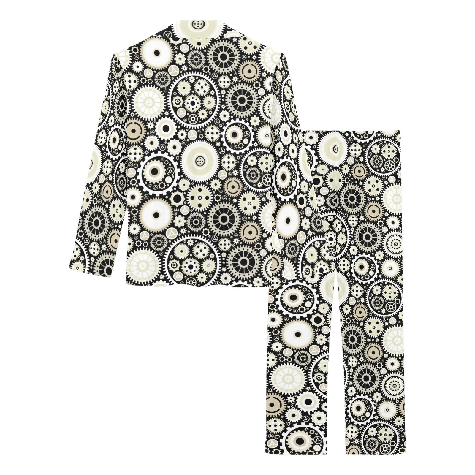 Gear Pattern Print Design 02 Women's Long Pajama Set