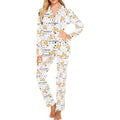 Greyhound Pattern Print Design 03 Women's Long Pajama Set