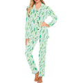 Green Peas Pattern Print Design 01 Women's Long Pajama Set