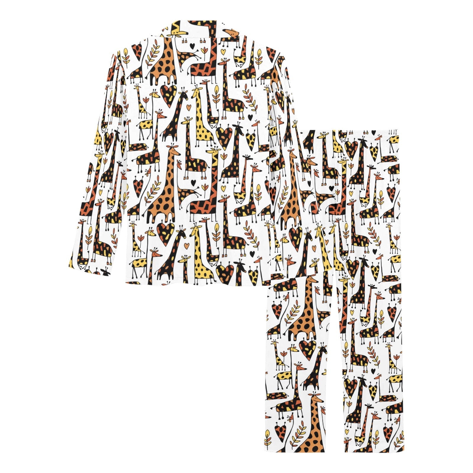 Giraffe Pattern Print Design 05 Women's Long Pajama Set