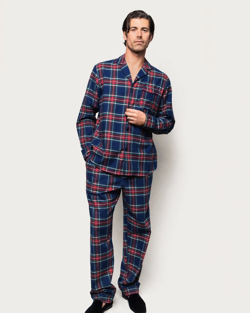 Men's Brushed Twill Pajama Set in Windsor Tartan