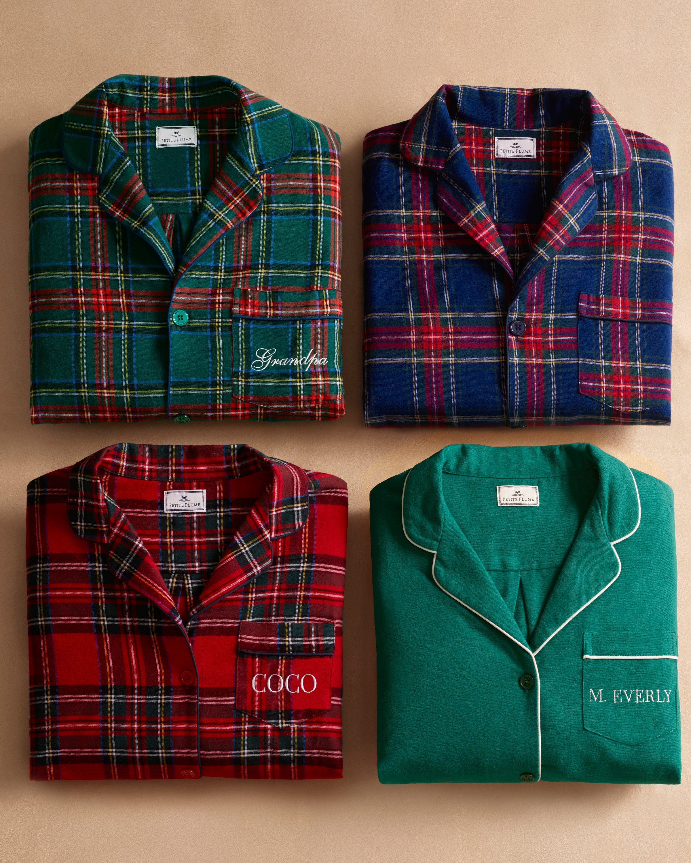 Men's Brushed Twill Pajama Set in Windsor Tartan