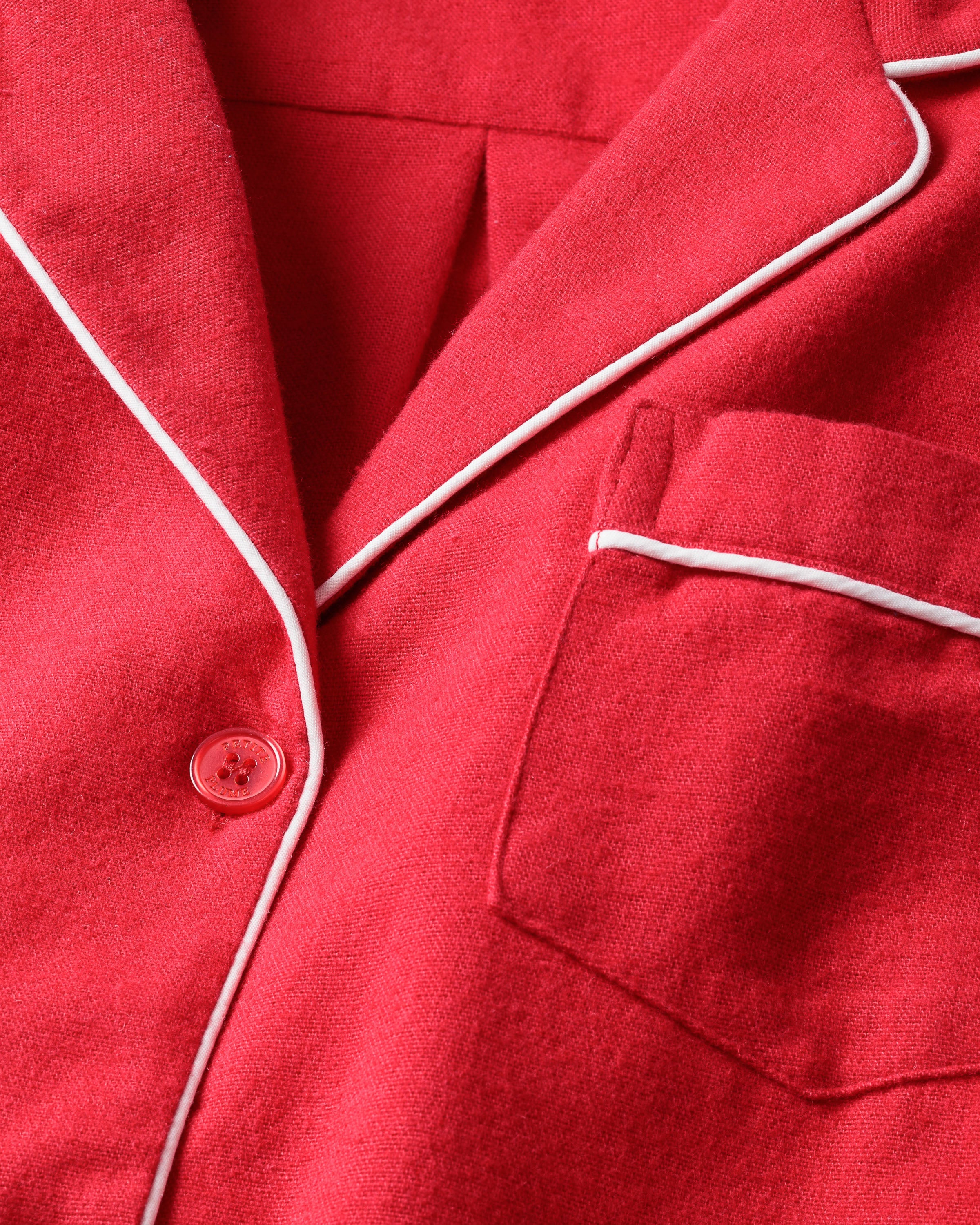 Men's Flannel Pajama Set in Red