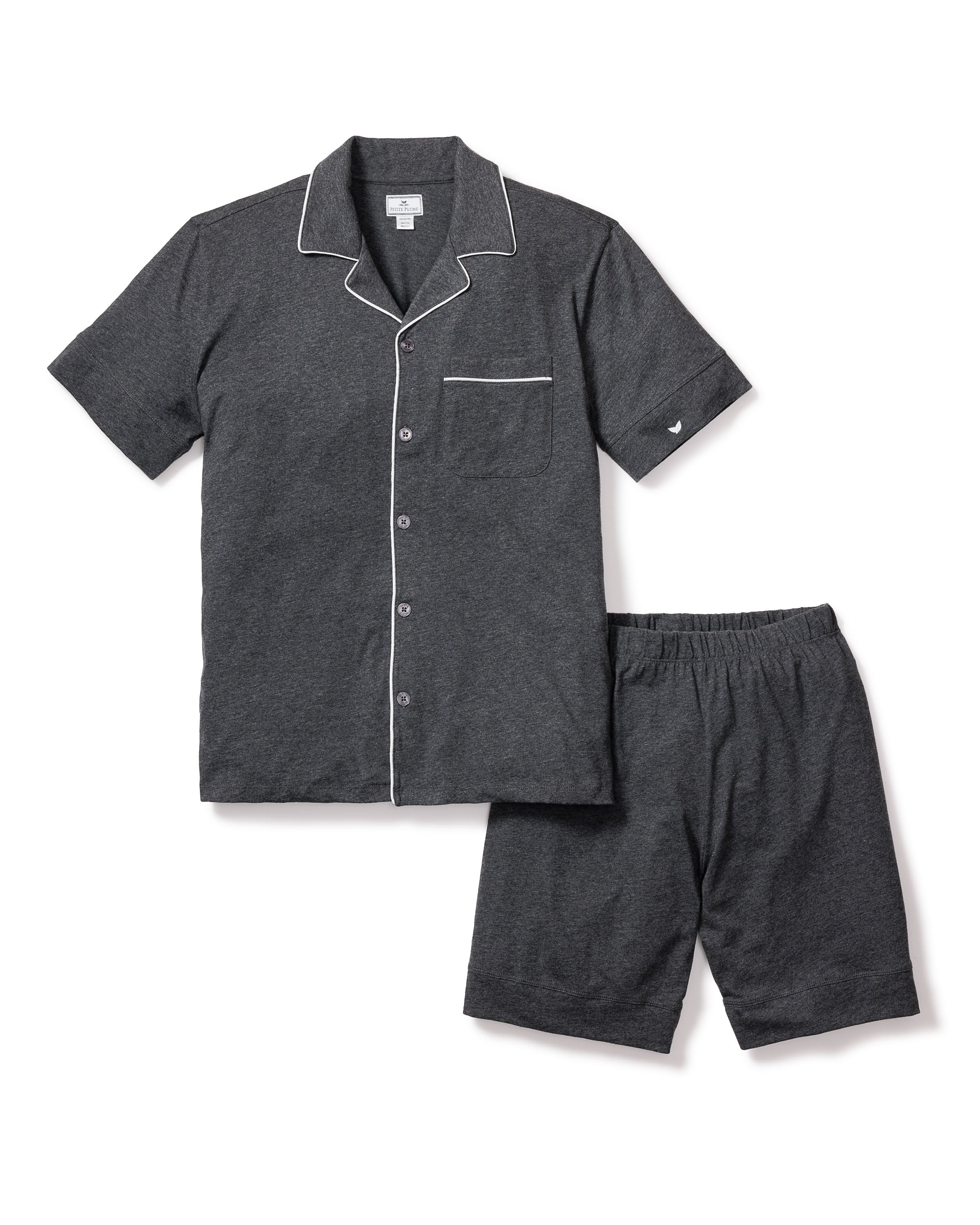 Men's Pima Pajama Short Set in Navy